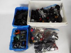 Lego - 3 x tubs of loose Lego pieces, in various sizes shapes and colours,