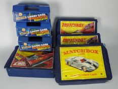 Matchbox - Seven Matchbox Carry Cases from various years.