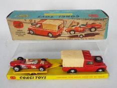 Corgi Toys - A boxed Corgi Toys Gift Set #17 Land Rover with Ferrari Racing Car on Trailer.