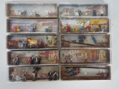 Walter Merten - A collection of 10 x vintage boxed sets of 00 gauge figures including # 886 Track