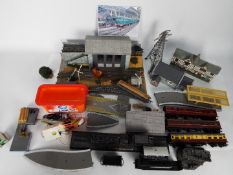 Hornby - A box of 00 gauge items including 3 x carriages, 3 x wagons,