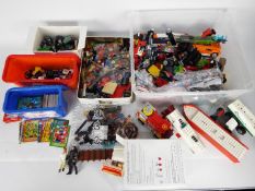 Lego - 6 x containers of Lego including loose pieces in various colours,