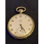 1920s OMEGA SILVER PLATED POCKET WATCH RETAILED BY PARSONS BRISTOL