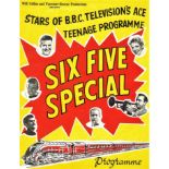 MUSIC - BBC SIX-FIVE SPECIAL VINTAGE CONCERT PROGRAMME