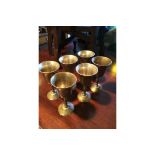 SET OF 6 EPNS LIQUOR GOBLETS