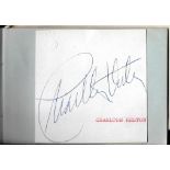 ACTOR CHARLTON HESTON ORIGINAL AUTOGRAPH