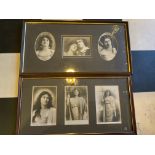 6 FRAMED POSTCARDS OF EDWARDIAN ACTRESS MAUD JEFFRIES