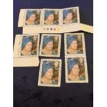 STAMPS - 8 x 12p 1980 HM QUEEN MOTHER 80TH BIRTHDAY