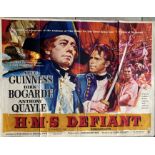 FILM - HMS DEFIANT 1962 ORIGINAL QUAD POSTER