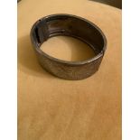 19th CENTURY GERMAN SILVER (PLATED) ENGRAVED BANGLE