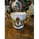 PARAGON PORCELAIN LOVING CUP QUEEN MOTHERS 80TH BIRTHDAY 1980