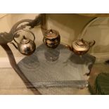 MINIATURE COPPER AND BRASS POTS AND PANS