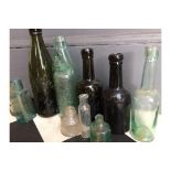 COLLECTION OF ANTIQUE BOTTLES INC COD BOTTLE ETC