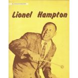 MUSIC - JAZZ LIONEL HAMPTON 1956 CONCERT PROGRAMME