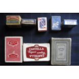GAMES - PLAYING CARDS COLLECTION INCLUDES VINTAGE LINEN SET & MINIATURES