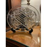 STUART CRYSTAL CUT GLASS TRAY