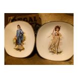 PAIR OF JG MEAKIN POTTERY PLATES CIRCA 1920s