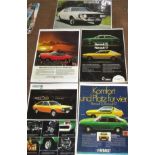 AUTOMOBILIA - RENAULT 15/17 CARS LAMINATED LARGE ADVERTISINGPOSTERS