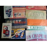 FRENCH ADVERTISING PAPER ORIGINALS X 10 1940s