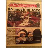 1981 ROYAL WEDDING B'HAM EVENING MAIL COLOUR SOUVENIR & PAPER