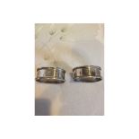 PAIR HALLMARKED SILVER NAPKIN RINGS BIRMINGHAM 1946