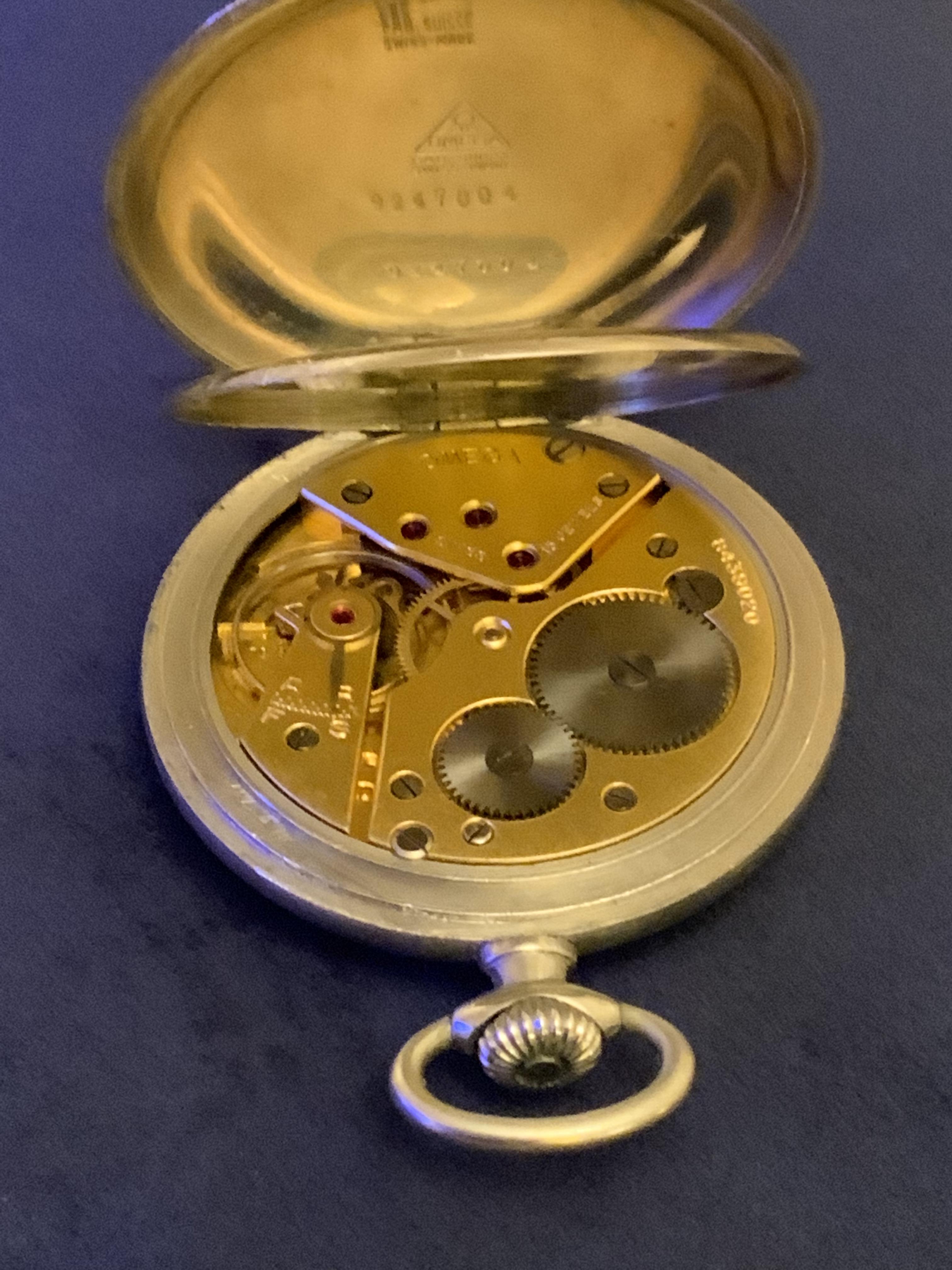 1920s OMEGA SILVER PLATED POCKET WATCH RETAILED BY PARSONS BRISTOL - Image 2 of 4