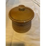 CROWN DEVON POTTERY BISCUIT BARREL