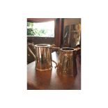 2 X 19th CENTURY SILVER PLATED CREAM JUGS