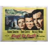 FILM - KINGS GO FORTH 1958 ORIGINAL UK QUAD