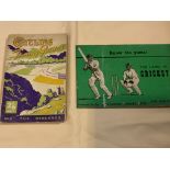 1949 CYCLING TOURING GUIDE & 1950S LAWS OF CRICKET BOOK