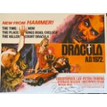 FILM - DRACULA A.D 1972 UK QUAD - HAND SIGNED BY CAROLINE MUNROE
