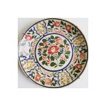 18TH CENTURY ENGLISH DELFT CHARGER 36CM