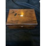 19TH CENTURY ROSEWOOD WRITING BOX