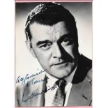 ACTOR JACK HAWKINS ORGINALSIGNED PHOTO - ACTRESS NORMA FOSTER ON REVERSE