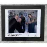 MUSIC - COLDPLAY HAND SIGNED PHOTOGRAPH
