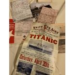2 PACKS OF REPLICA DOCUMENTS AND IMAGES TITANIC AND WW2