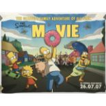 FILM - THE SIMPSONS MOVIE 2007 ORIGINAL UK DOUBLE SIDED QUAD