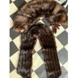 VINTAGE FASHION - 1950s GENUINE FUR LADIES CAPE AND STOLE