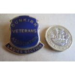 BADGE - DUNKIRK VETERANS ASSOCIATION LADIES SECTION