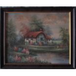 ART - COUNTRY SCENE PAINTING ON CANVAS