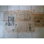 ROBERT KENNEDY ASSASINATION NEWSPAPERS JUNE 1968 X 3