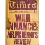 WW1- THE TIMES NEWSPAPER 11/08/16 SHOP A BOARD ADVERTSISING POSTER