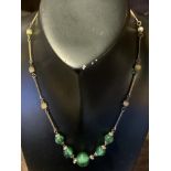 1920s ART DECO GLASS BEAD NECKLACE