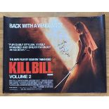 FILM - KILL BILL VOLUME 2 UK QUAD HAND SIGNED BY DAVID CARRADINE