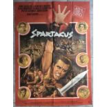 FILM - SPARTACUS 1967 RE-RELEASE FRENCH GRANDE POSTER