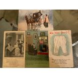 4 X EARLY 20TH CENTURY COMEDY POSTCARDS TUCKS PUNCH