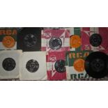 RECORDS - ELVIS PRESLEY 7 INCH SINGLES KING CREOLE WOODEN HEART ETC