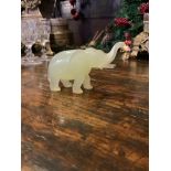 CARVED JADE ELEPHANT