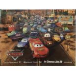 FILM - CARS ( DISNEY / PIXAR ) 2006 DOUBLE SIDED UK QUAD