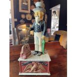 AMERICANA - CAST METAL ARTICULATED UNCLE SAM MONEY BOX